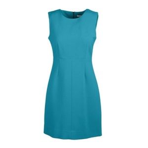 Diane Von Furstenberg Teal Carrie Sheath Dress